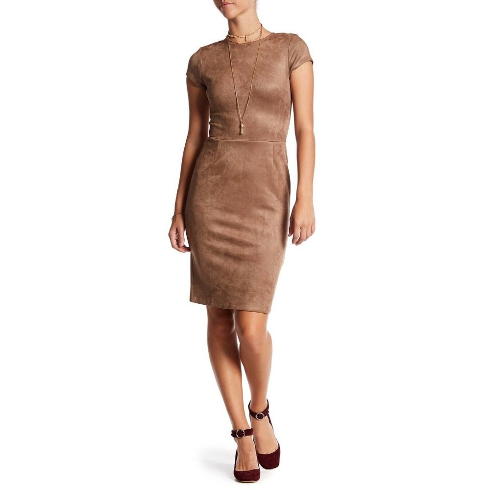 Love Ady Nordstrom Faux Suede Sheath Dress Small